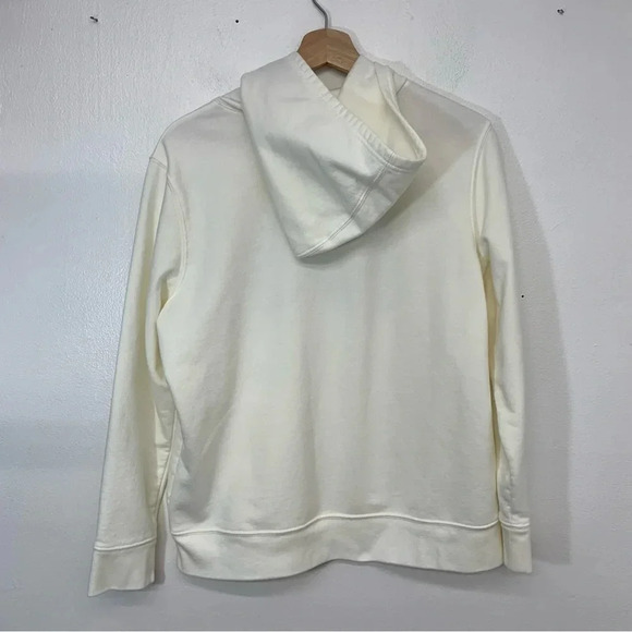 Gap Sweatshirt Womans Large Off White Spell Out Hood Long Sleeve - Picture 4 of 8
